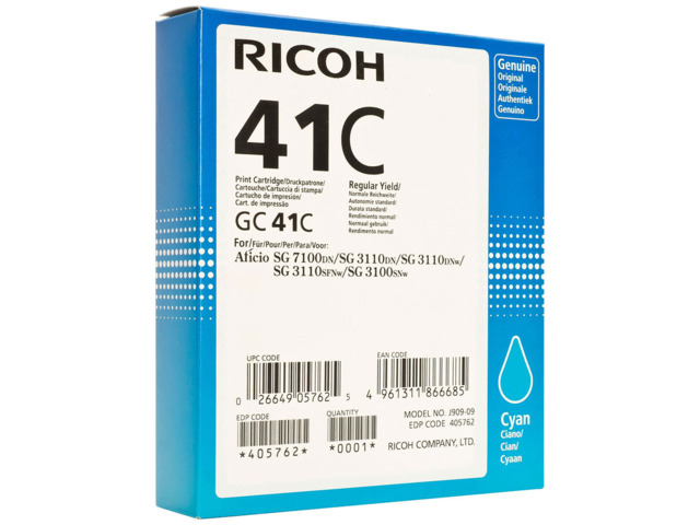 RICOH TINTA CIAN GC41C