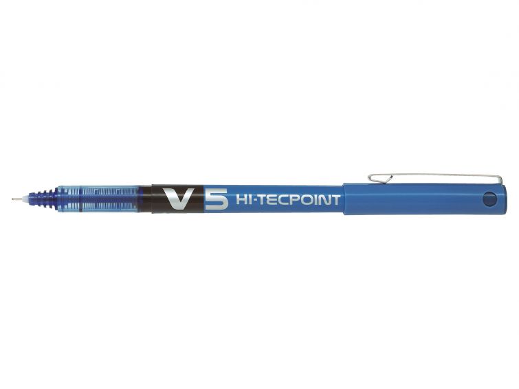 PILOT V5 PUNTA FINA AZUL 12U