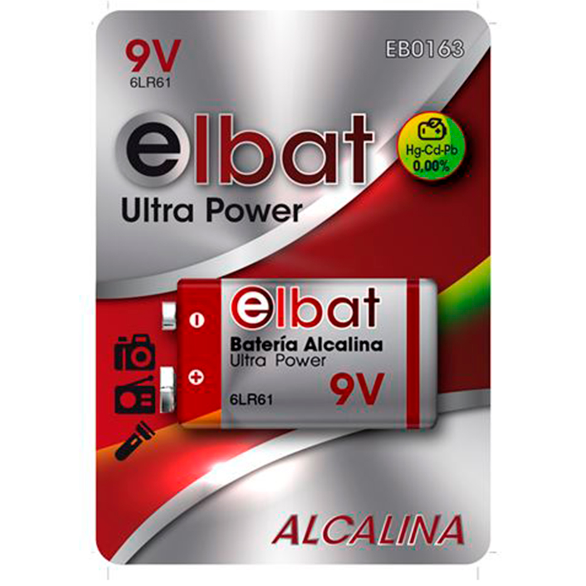 ELBAT PILA ALCALINA 6LR61 9V