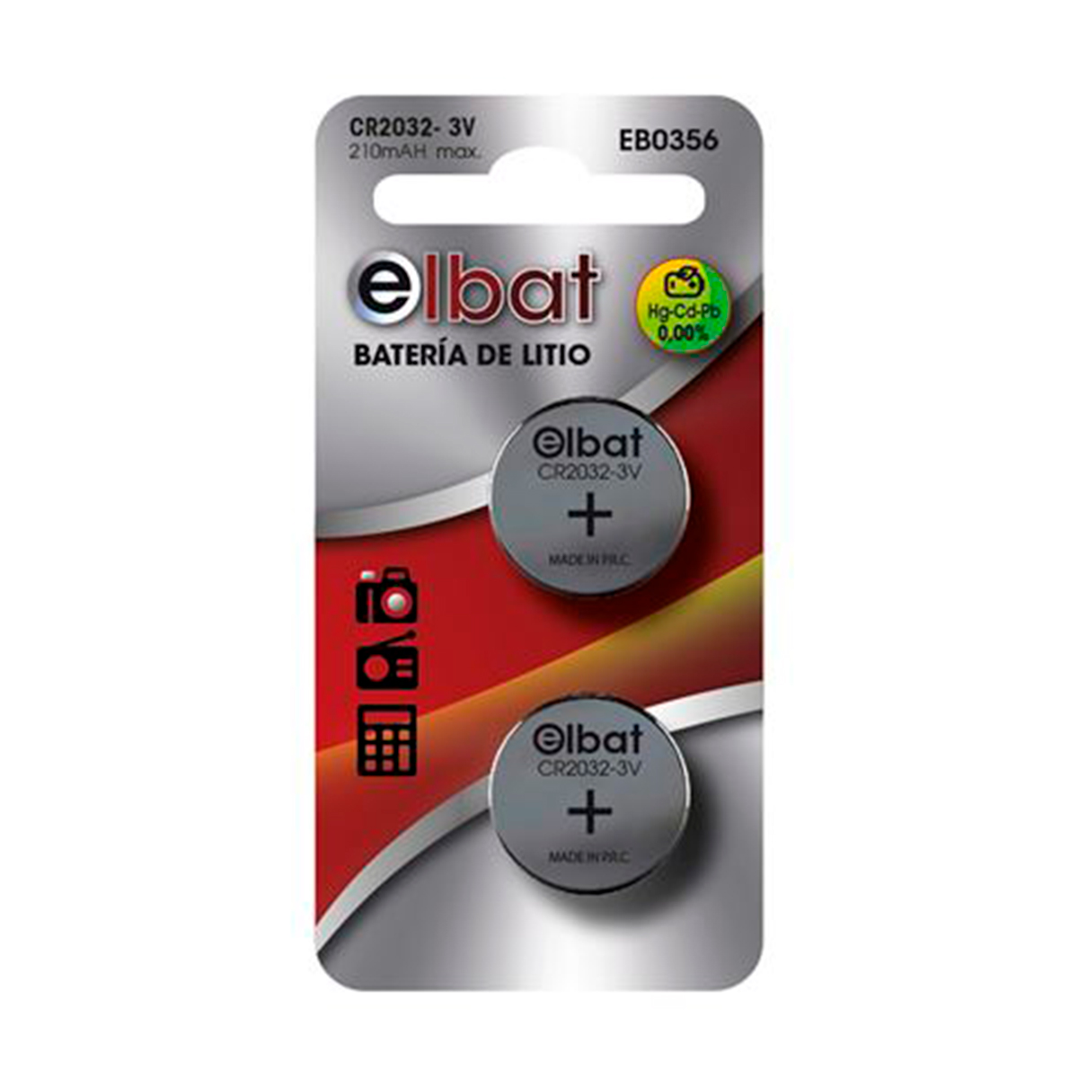 ELBAT PILAS BOTON CR2032 3V