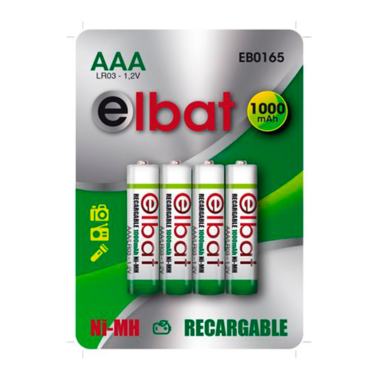 ELBAT PILAS RECARGABL AAA LR03