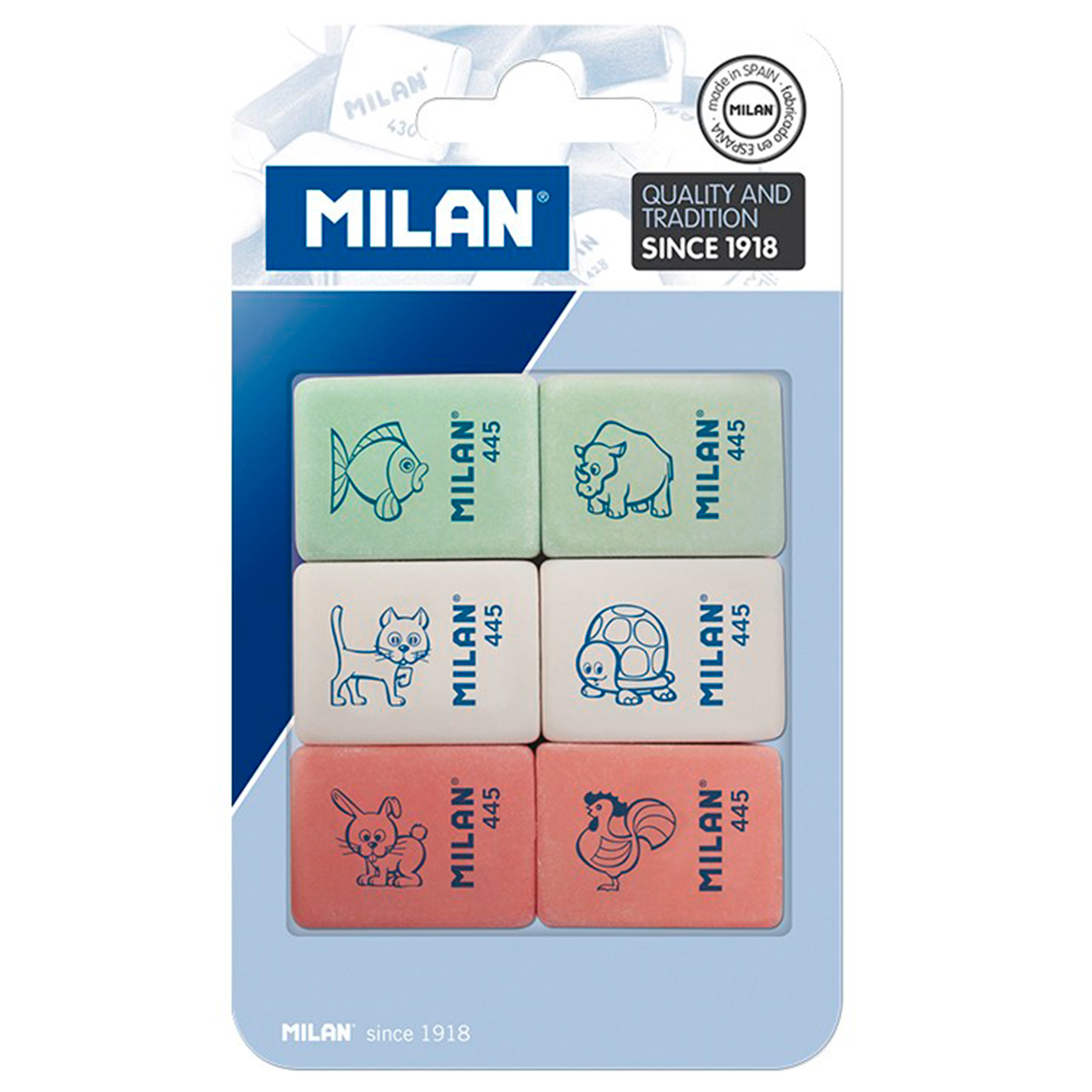 MILAN PACK GOMAS BORRAR 6U