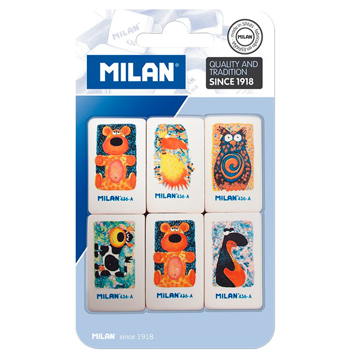 MILAN PACK GOMAS BORRAR 6U