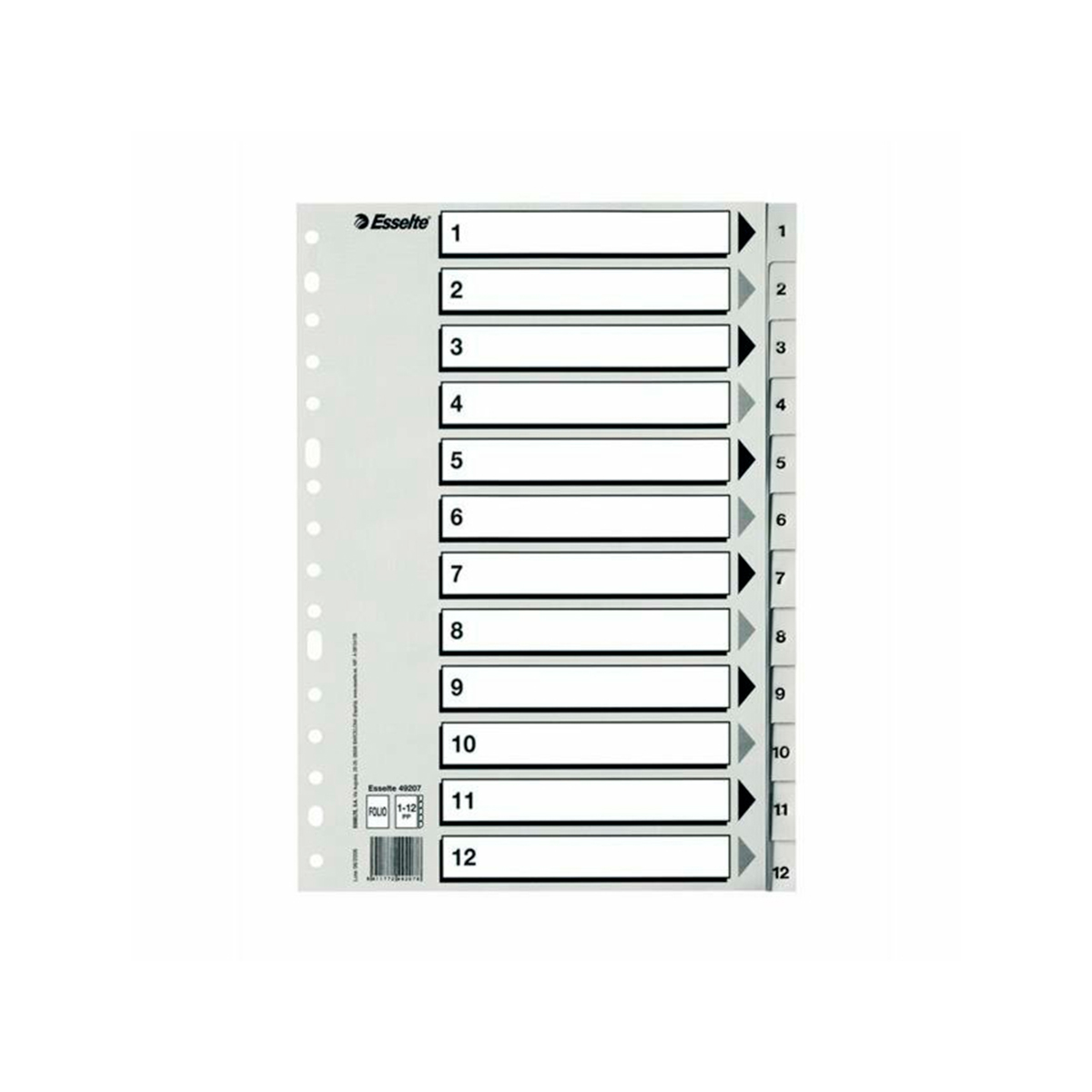 ESSELTE INDICE NUME 1-12 - 50U