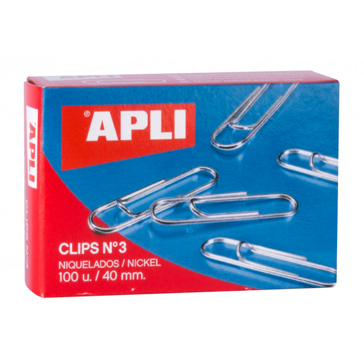 APLI CLIP NIQUEL N3 40MM 100U