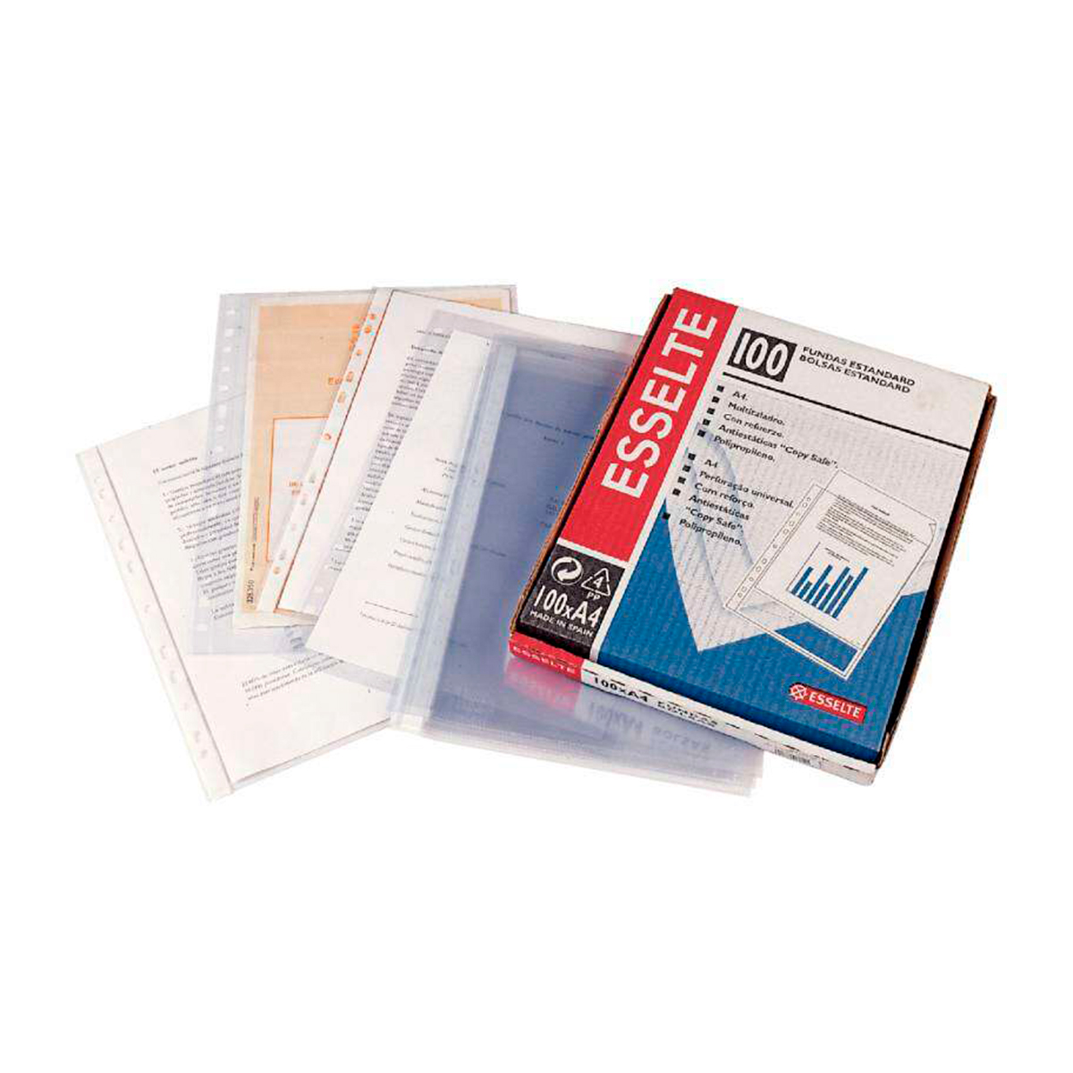 ESSELTE FUNDAS 100U FOLIO TRAN
