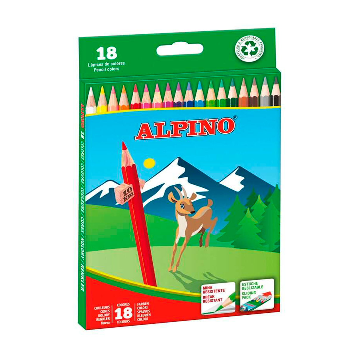 ALPINO LAPICES 18U 3MM COLORES