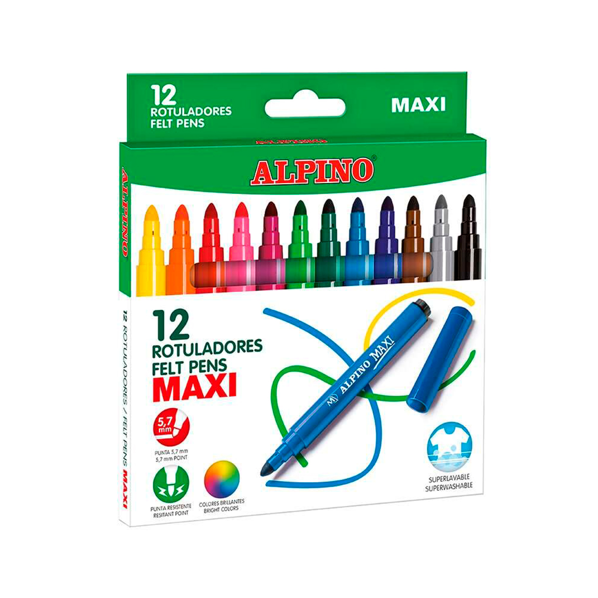 ALPINO ROTULADOR 12U PUNTA 6MM