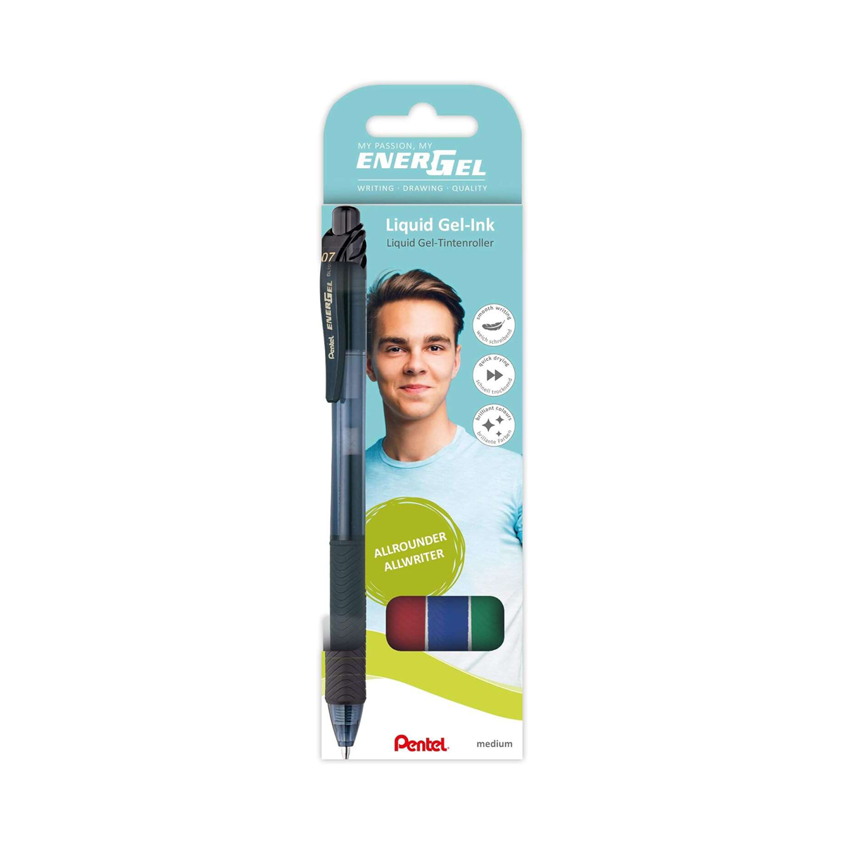 PENTEL TINTA GEL 0.7 SURTID 4U