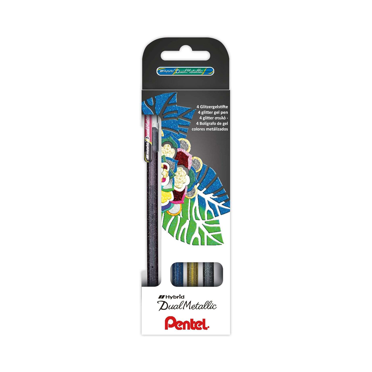 PENTEL TINTA GEL 1MM SURTID 4U