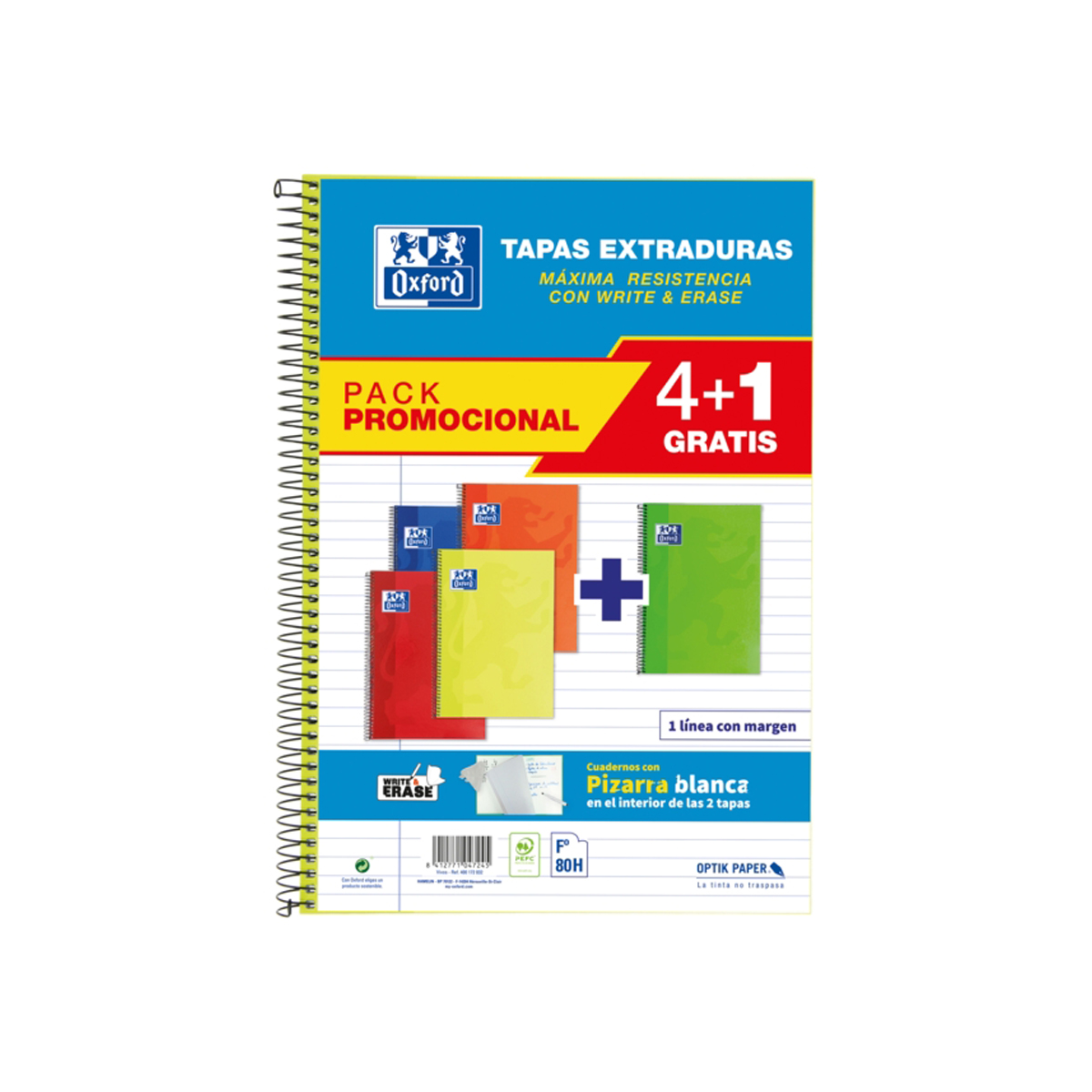 OXFORD CUADERNO FOLIO 1 LIN 5U