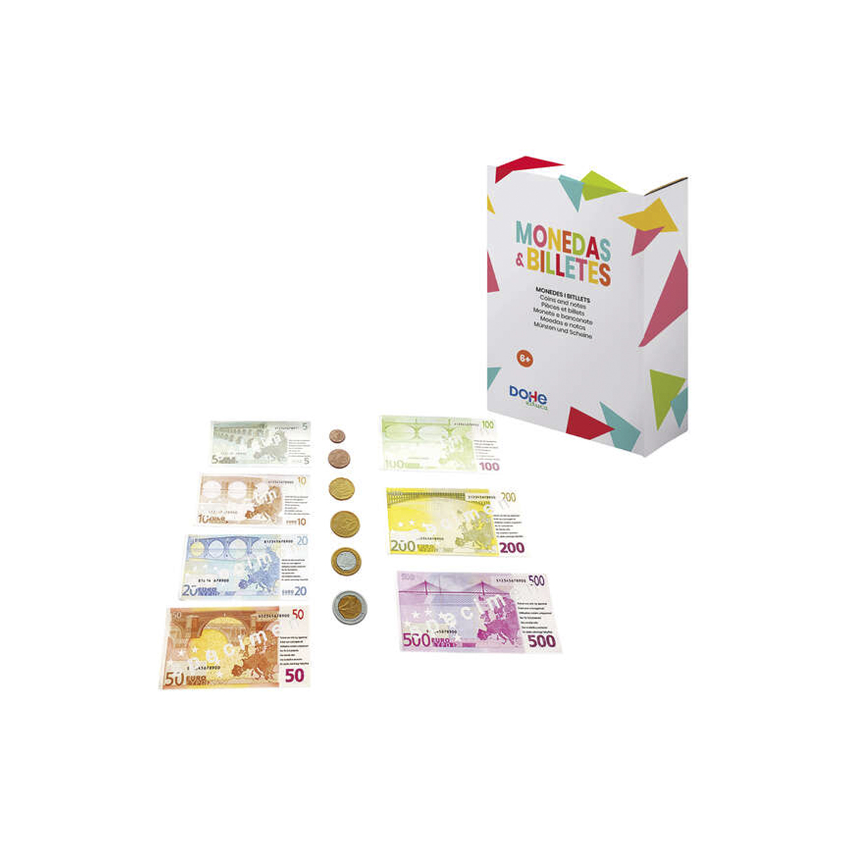 DOHE JUEGO MONEDAS Y BILLETES
