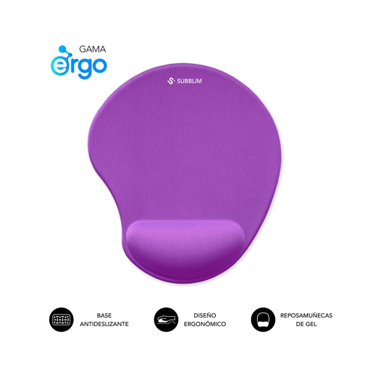 SUBBLIM ALFOMBRILLA ERGO LILA