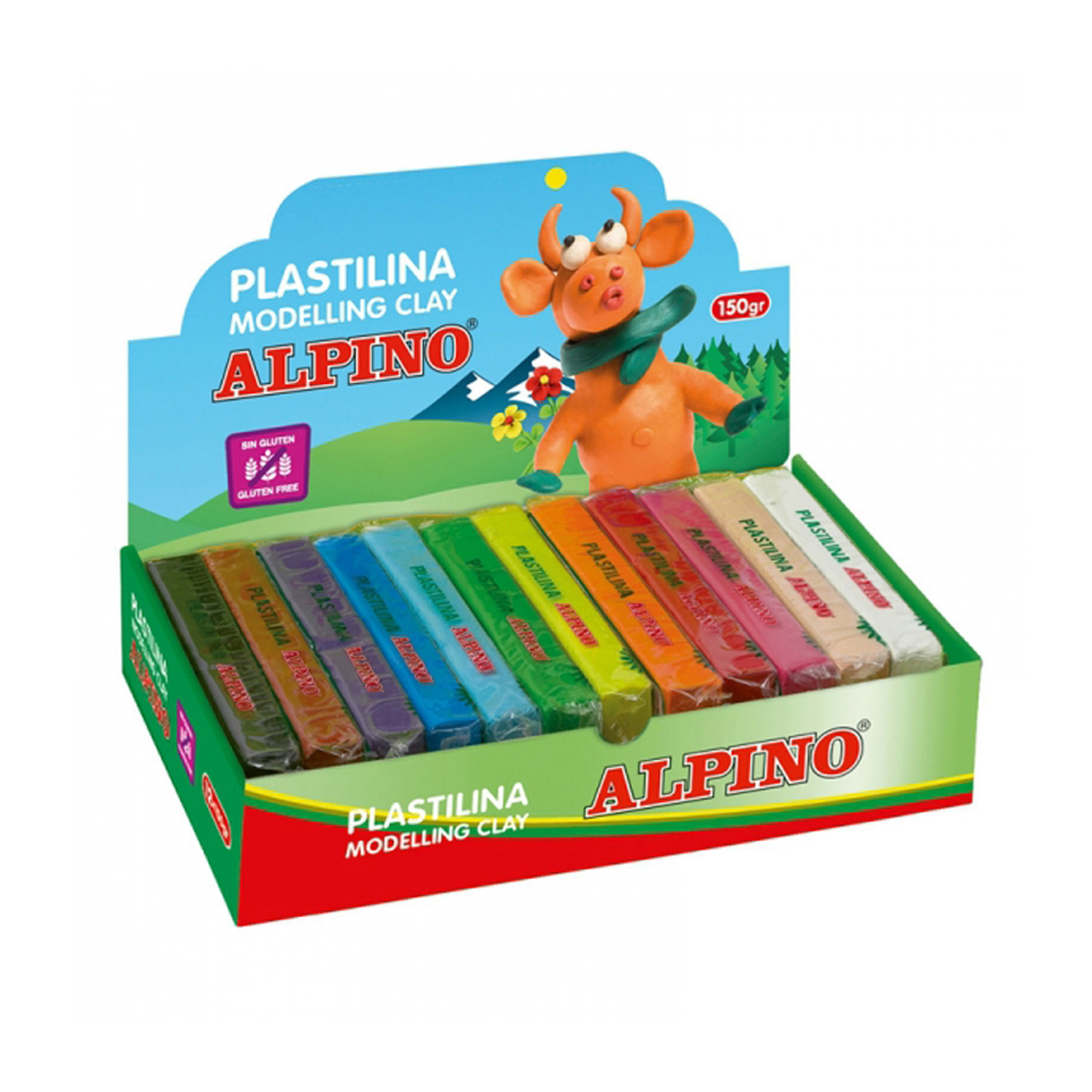 ALPINO PLASTILINA 150GR 12U