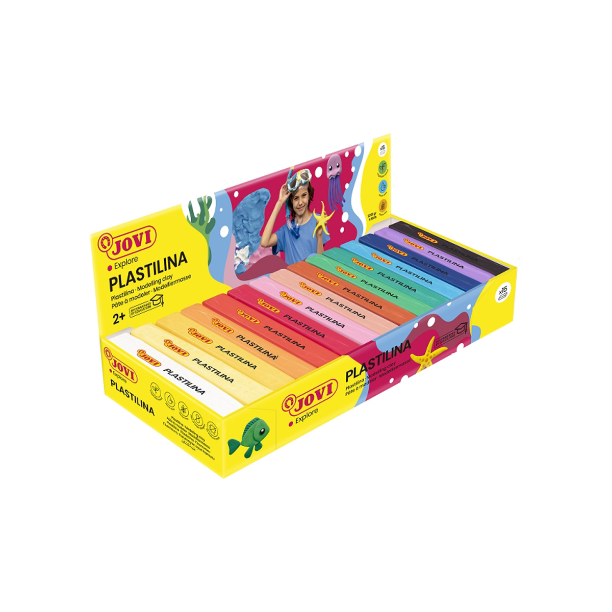 JOVI PLASTILINA 150GR SURT 15U