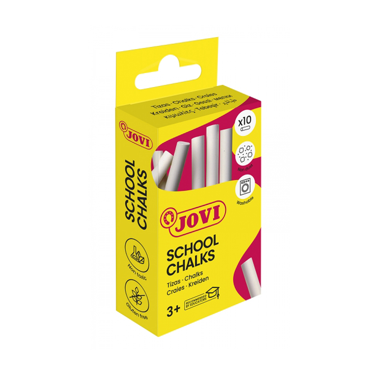 JOVI CAJA 10 TIZAS BLANCAS