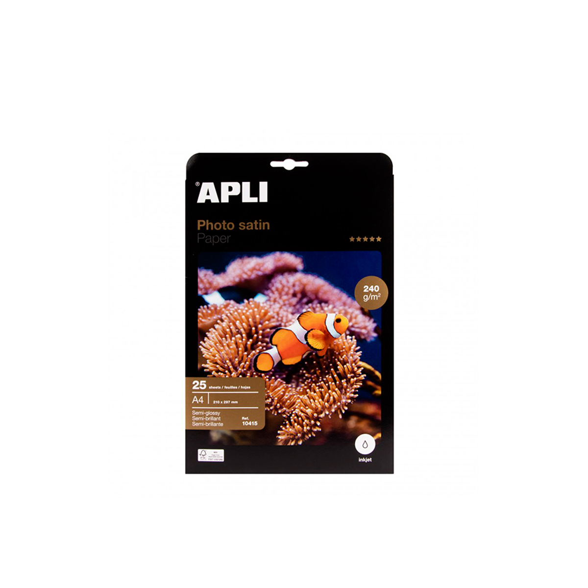 APLI PAPEL SATINA A4 220GR 15H