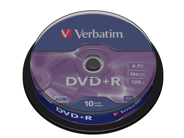 VERBATIM DVD+R 4 7GB  43498