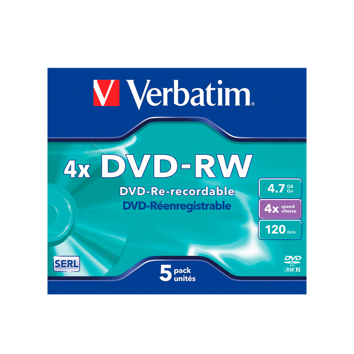 VERBATIM DVD-RW 4 7GB  43285