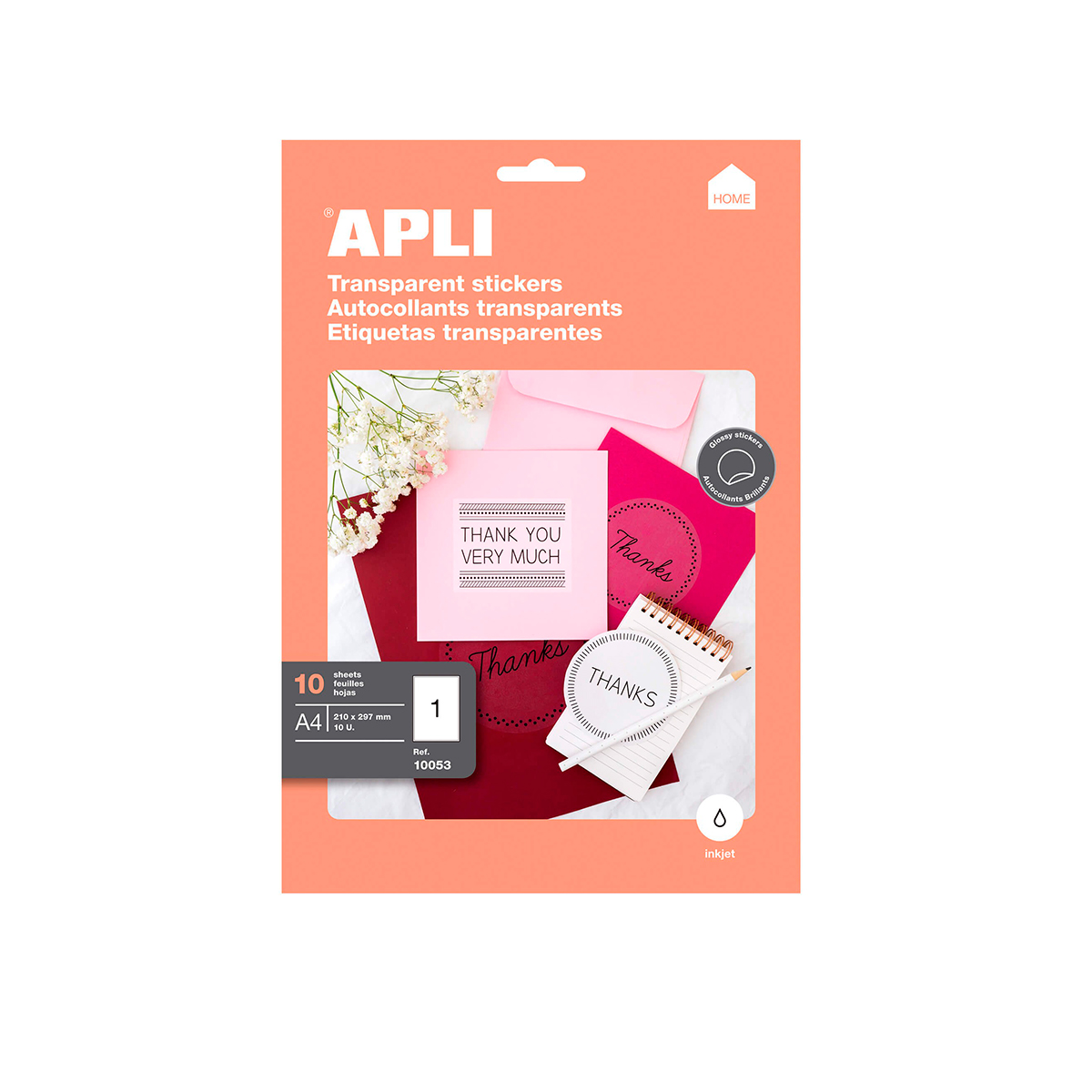 APLI ETIQUETA TRANSPAR A4