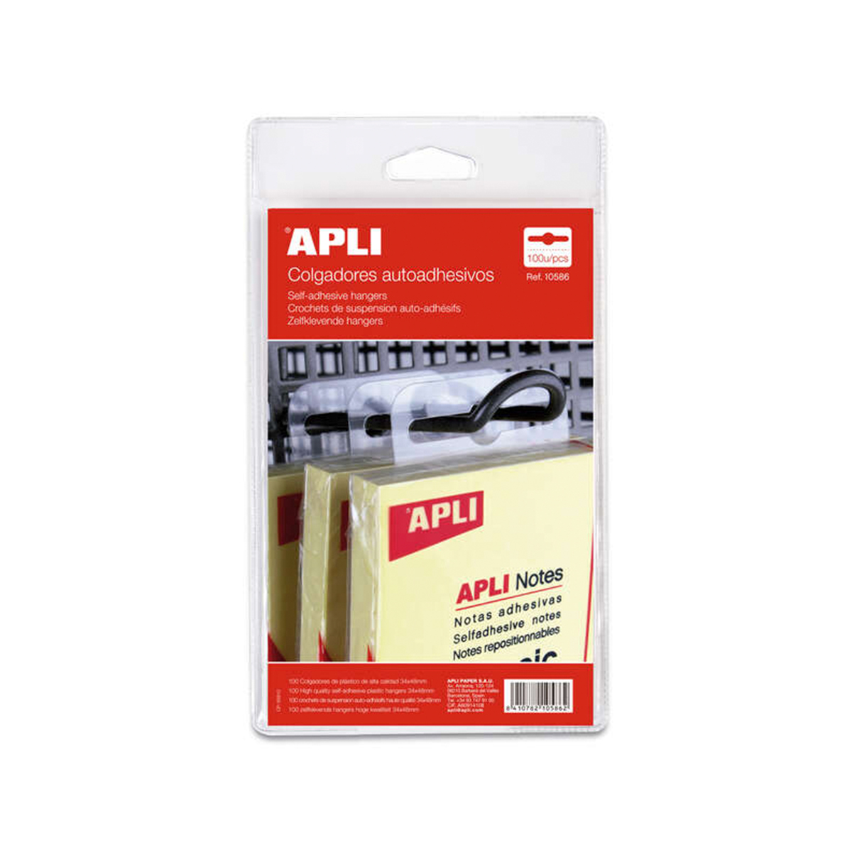 APLI COLGADOR PLASTICO 34X48MM