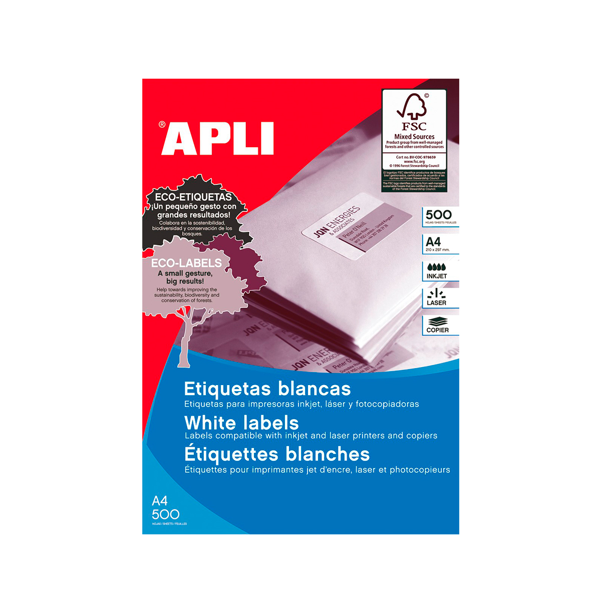 APLI ETIQUETA C.RECTOS 2000U
