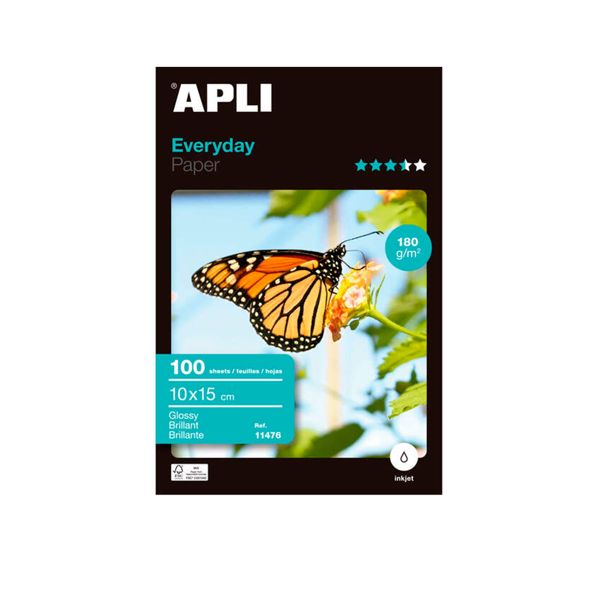 APLI PAPEL GLOSSY 10X15CM  100