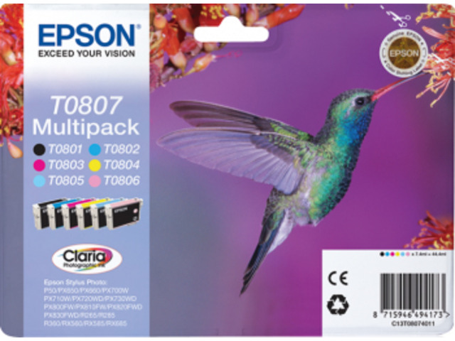 EPSON 6U NEGRO COLOR T0807