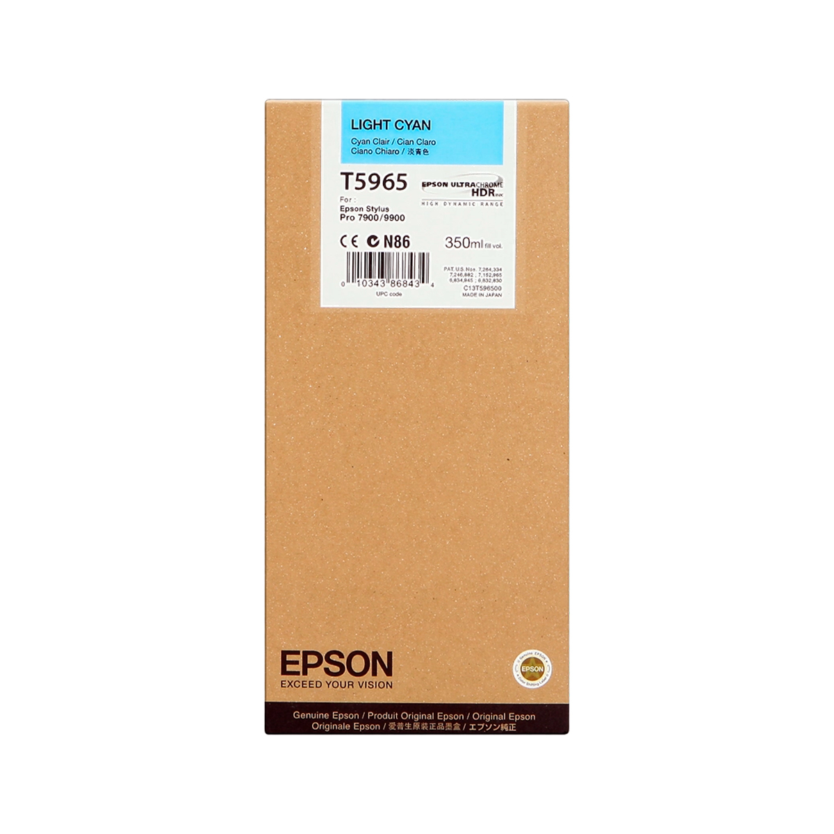 EPSON TINTA CIAN CLARO T596500