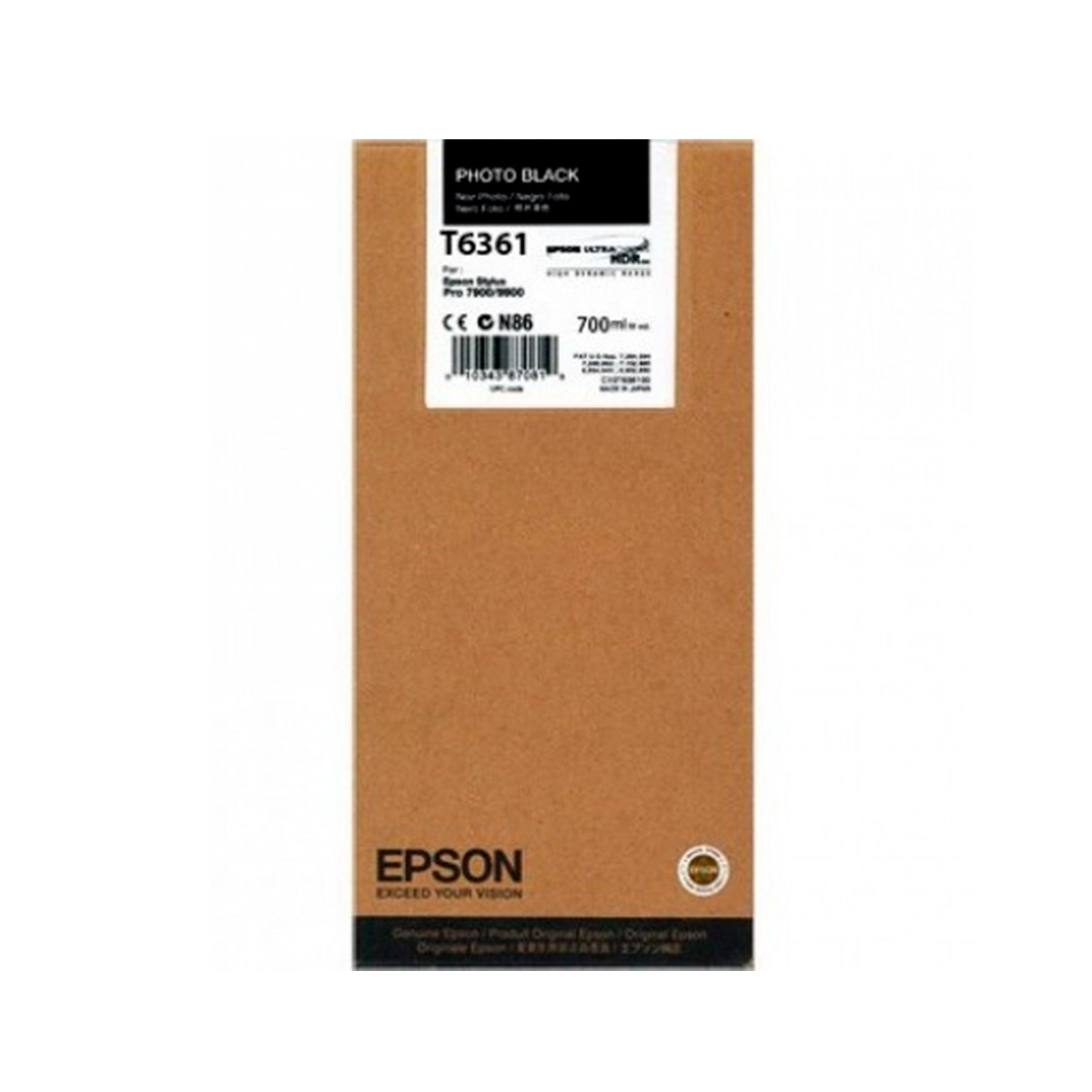 EPSON TINTA NEGRO FOTO T636100