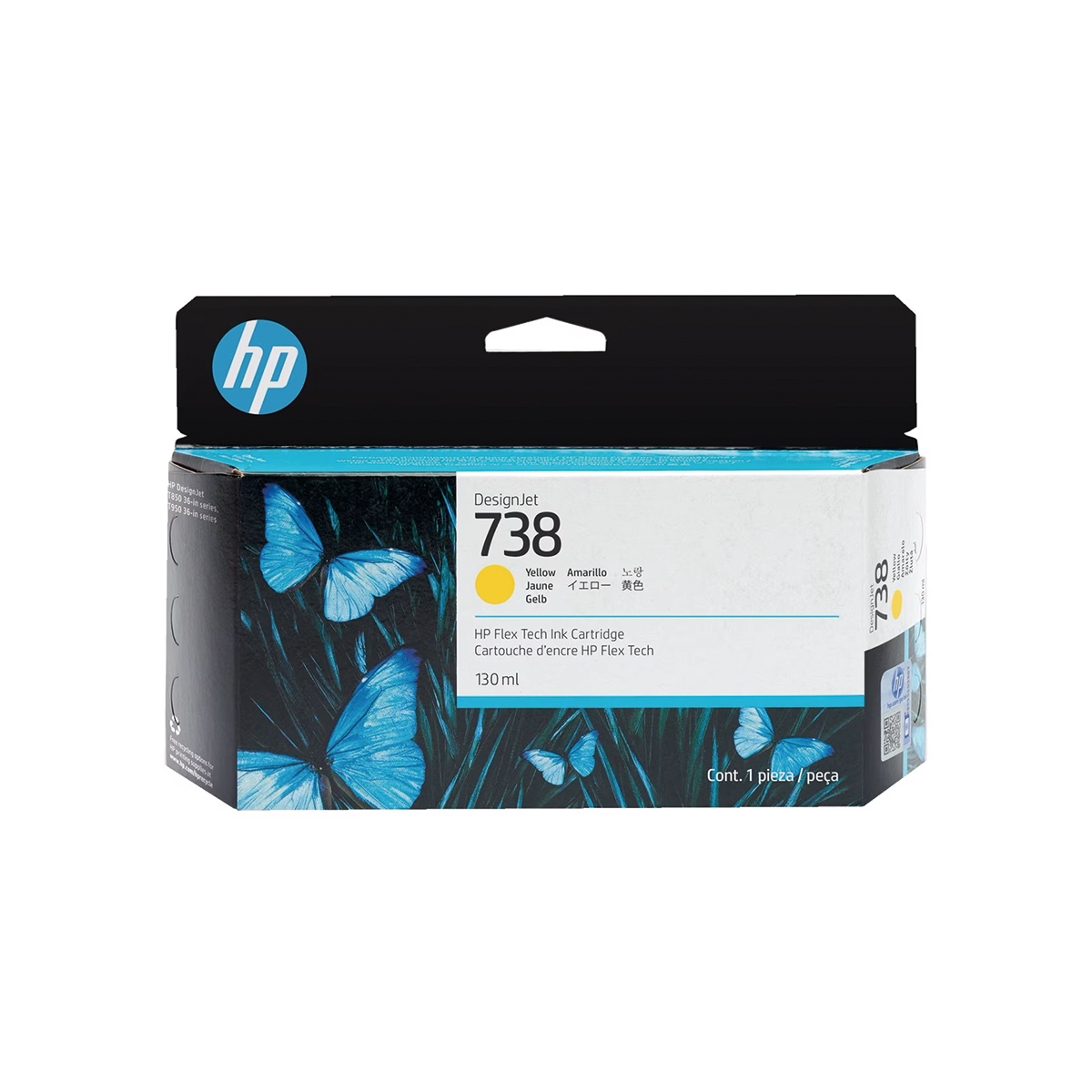 HP TINTA AMARILLO 738 498N7A