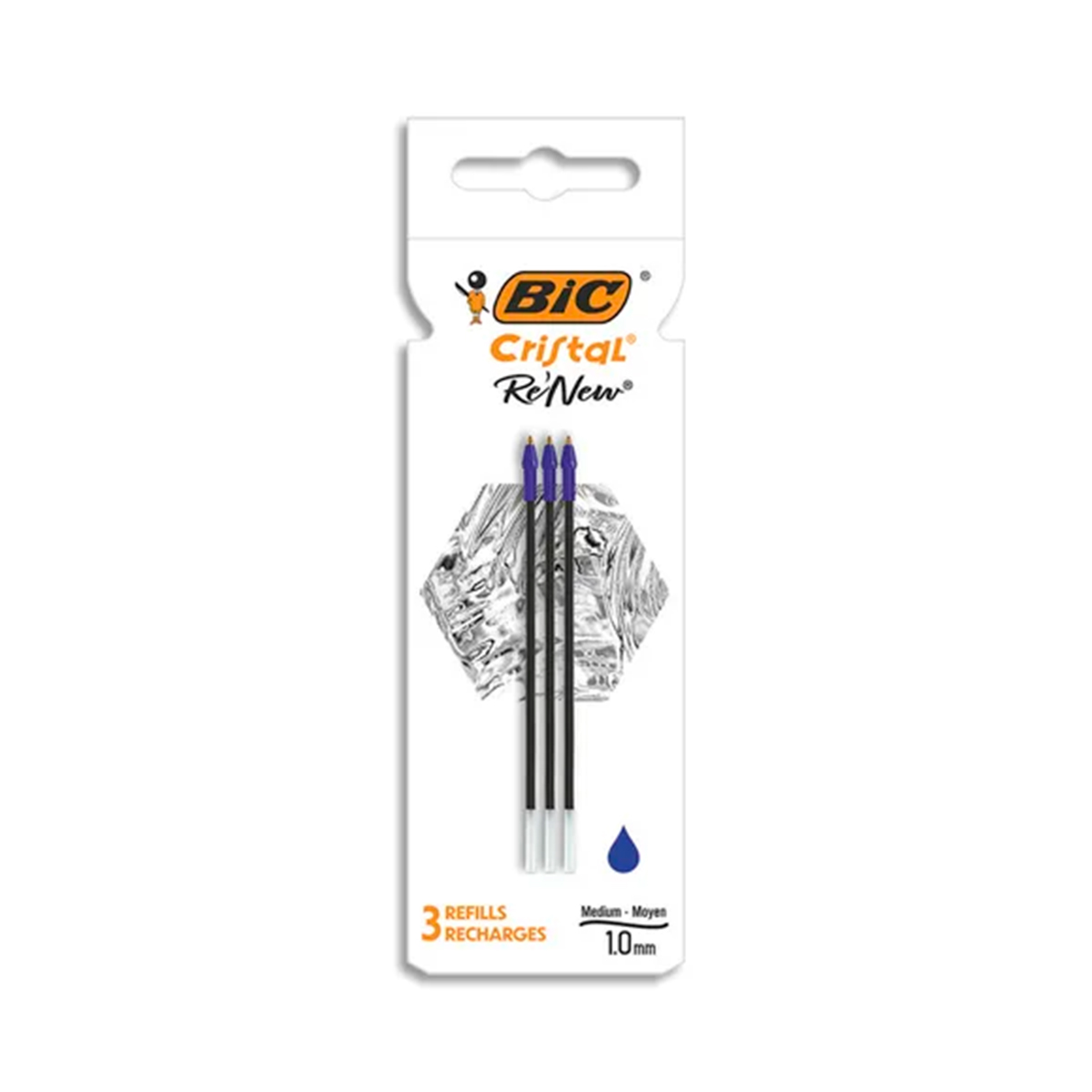 BIC PACK 3U CRISTAL AZUL 1.0MM