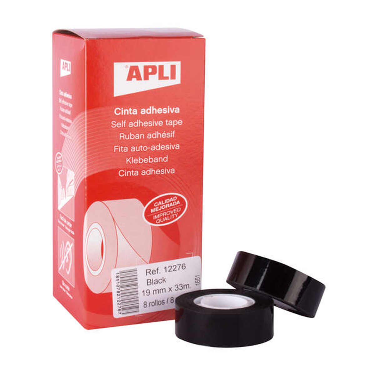 APLI CELO NEGRO 19mmX33m 8U