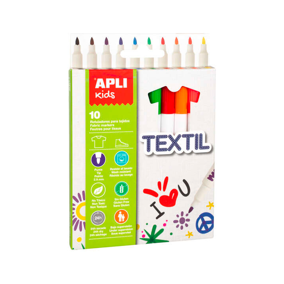 APLI KID ROTULADOR TEXTIL 10U