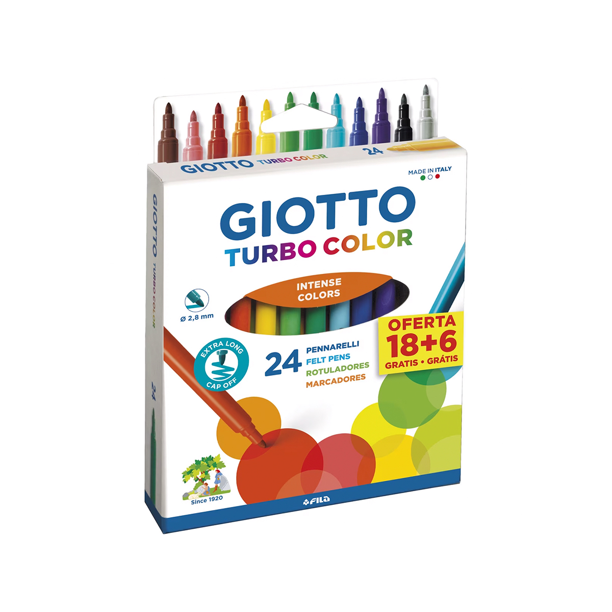 GIOTTO ROTULADOR 18+6 LAVABLE