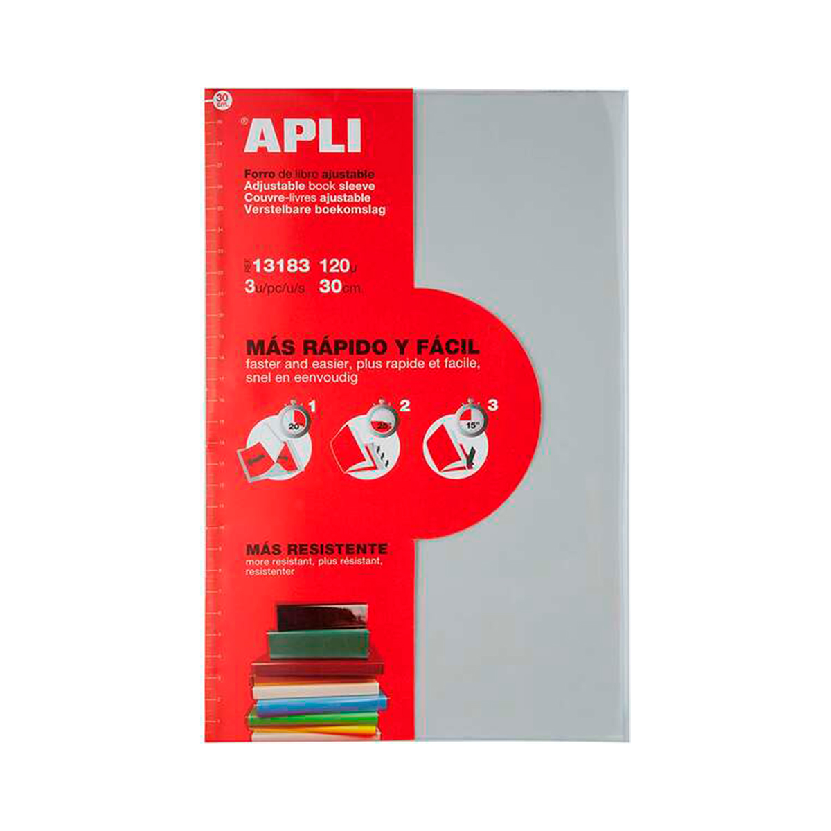 APLI FORRO LIBROS 3U PVC 290MM