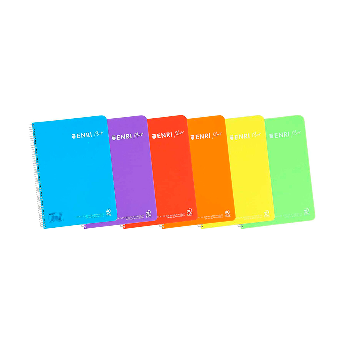 ENRI CUADERNO LISO 80h COLORES