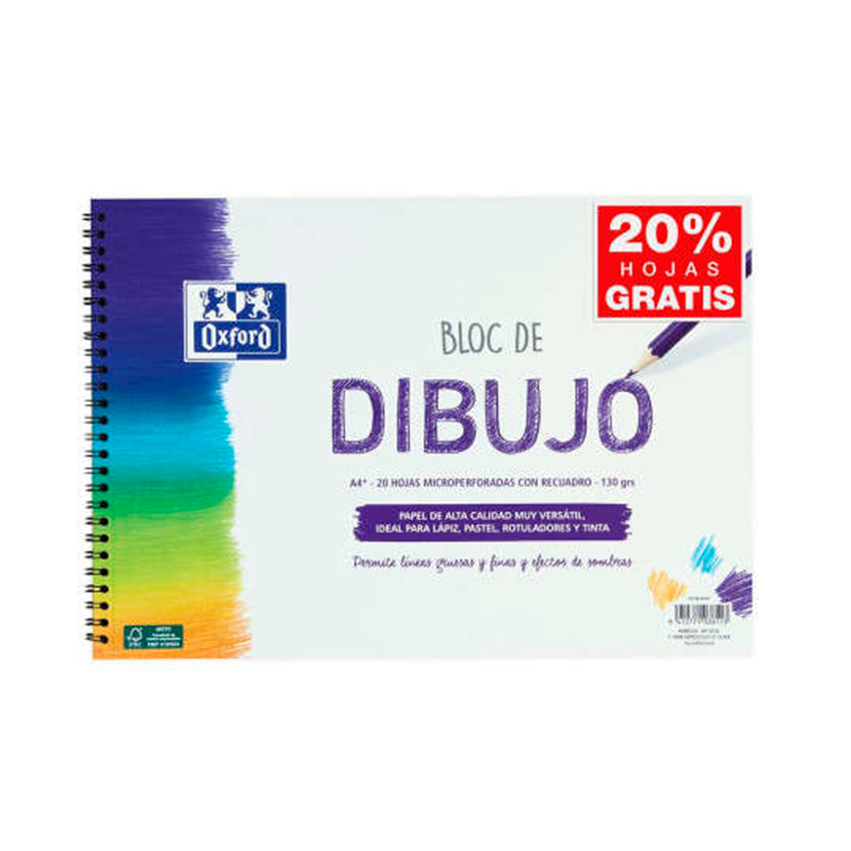 OXFORD BLOC DIBUJO A4+RECUADRO