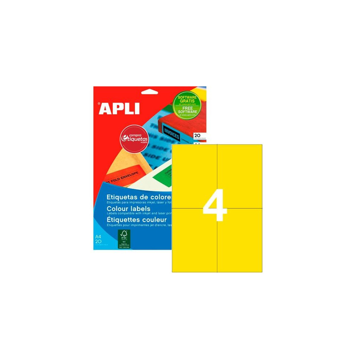 APLI ETIQUETA C.RECT 105X148MM