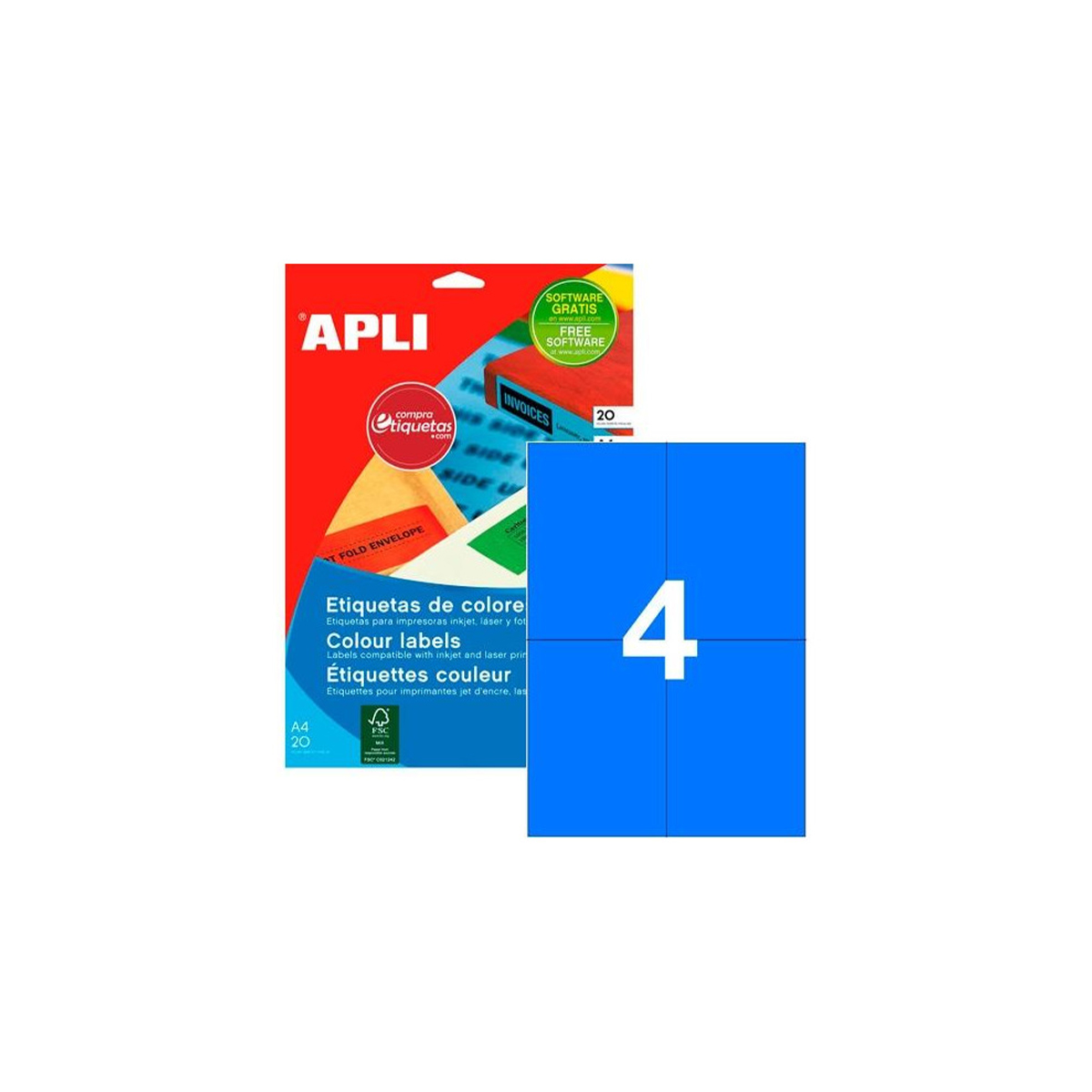 APLI ETIQUETA C.RECT 105X148MM