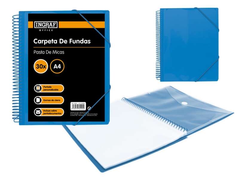 INGRAF CARPETA 30 FUNDAS A4 AZ