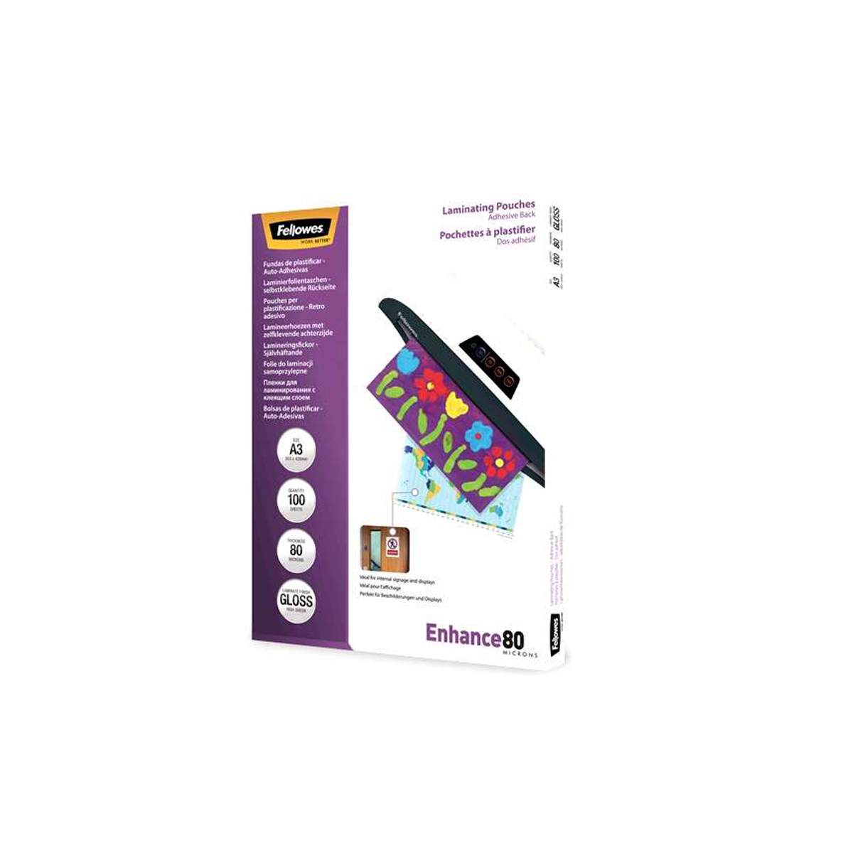 FELLOWES FUNDA A3 80 MICRAS