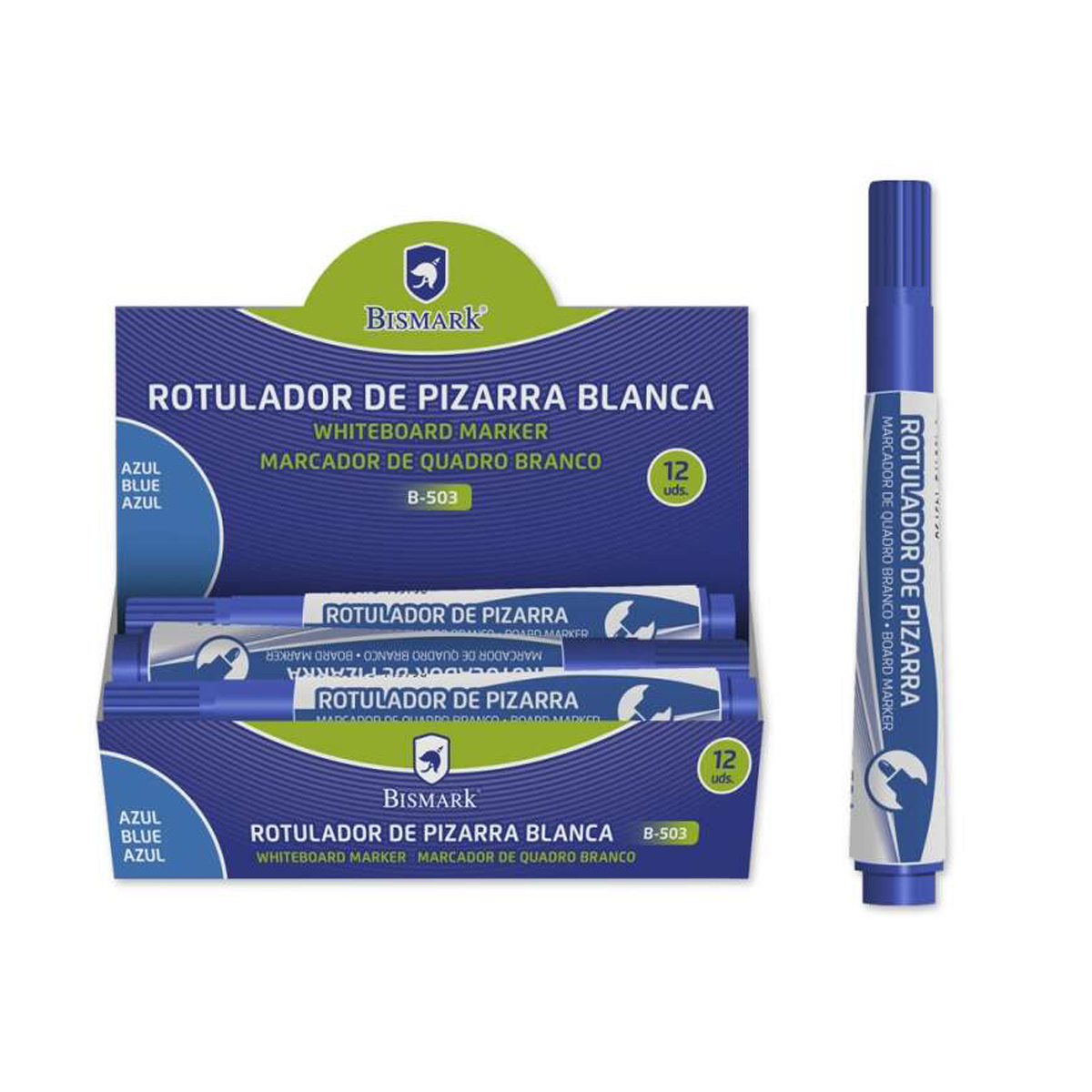 BISMARK PIZARRA 3MM AZUL 12U