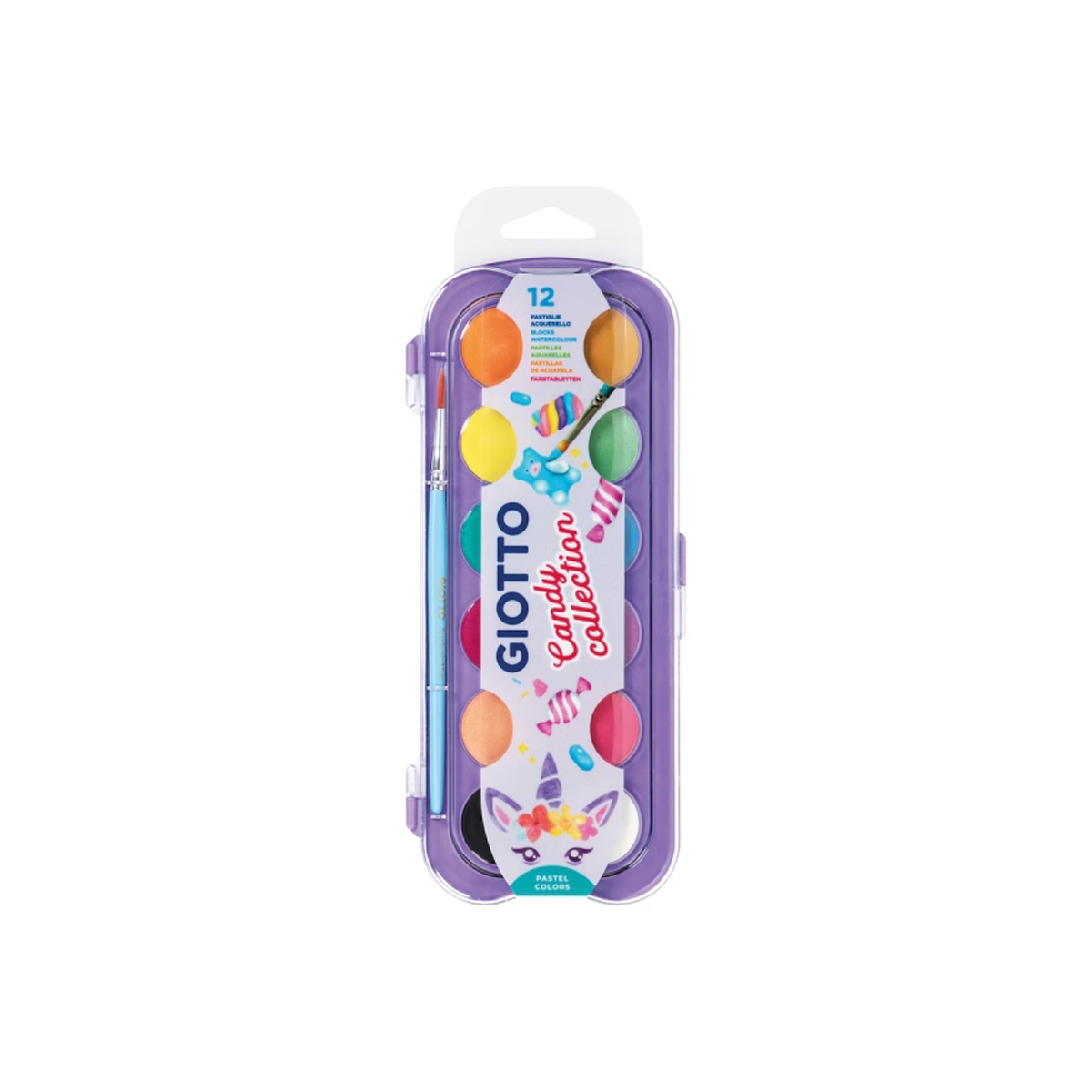 GIOTTO ACUARELA 12U 30MM CANDY