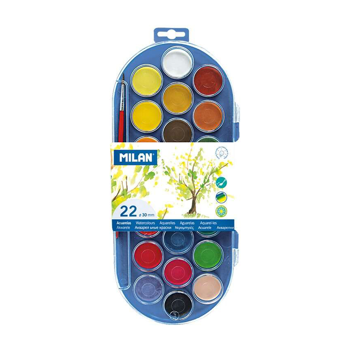 MILAN 80022 ACUARELAS 22U 30MM