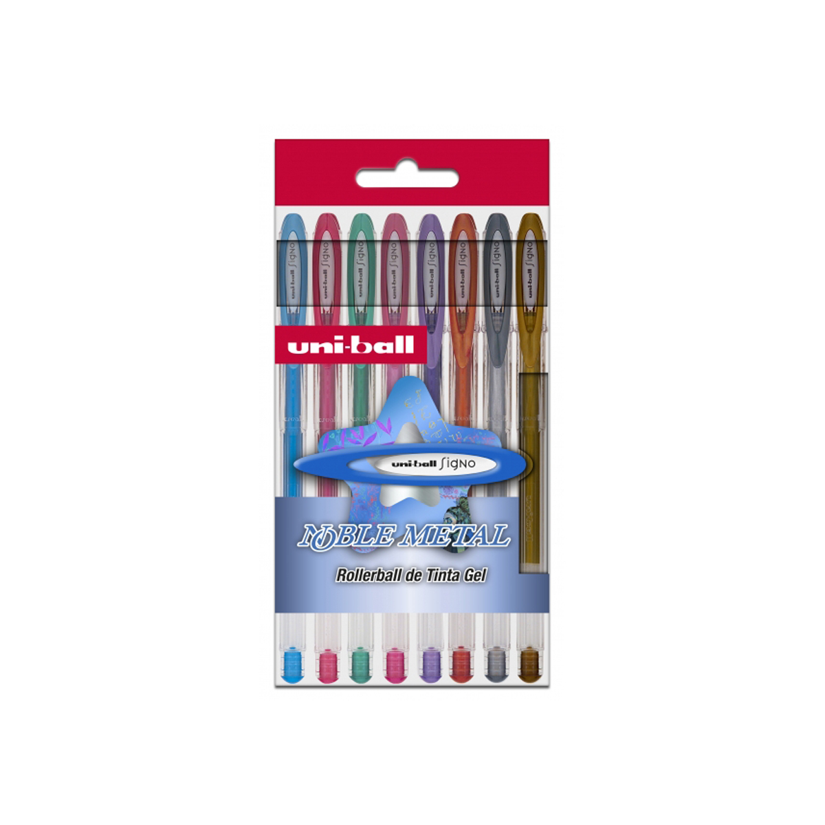 UNI-BALL T. GEL 0.8 SURTIDO 8U