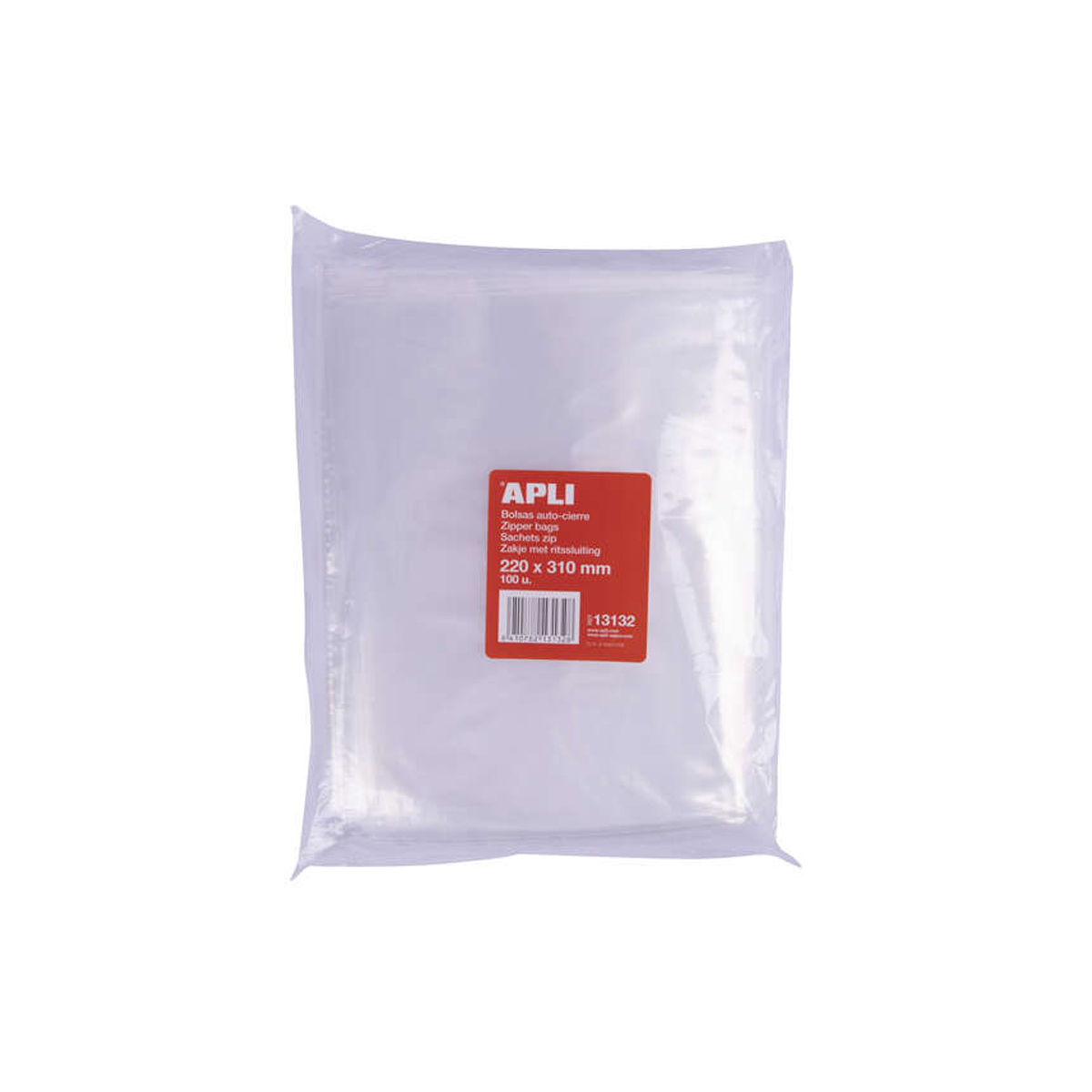 APLI BOLSA ZIP 22X31CM 100U