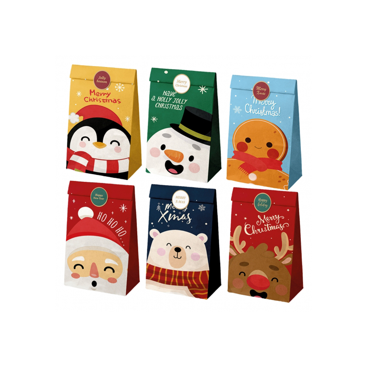 DOHE BOLSA PAPEL NAVIDAD 12U