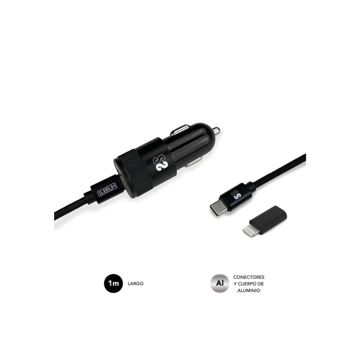SUBBLIM CARGADOR COCHE DUAL NE