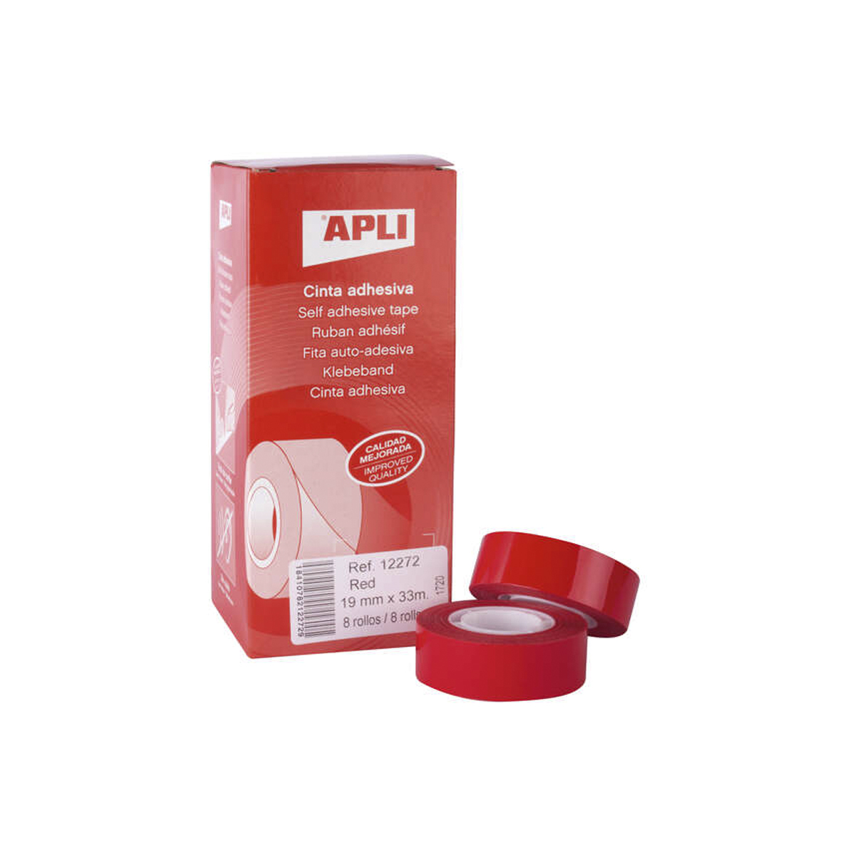 APLI CINTA 19MMX33M ROJO